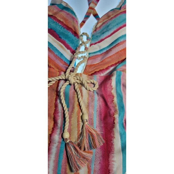 Lucky Brand Porto Covo Cross Back One Piece Size S Swimsuit Sz Small Multicolor - Picture 2 of 6
